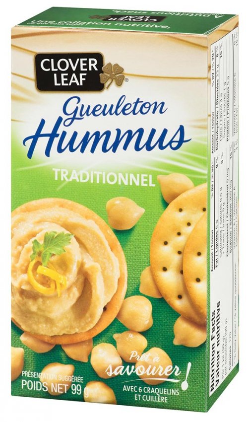 Gueuleton clover leaf   snack Hummus Snacks - Traditional 99g 10 Tins  From Canada