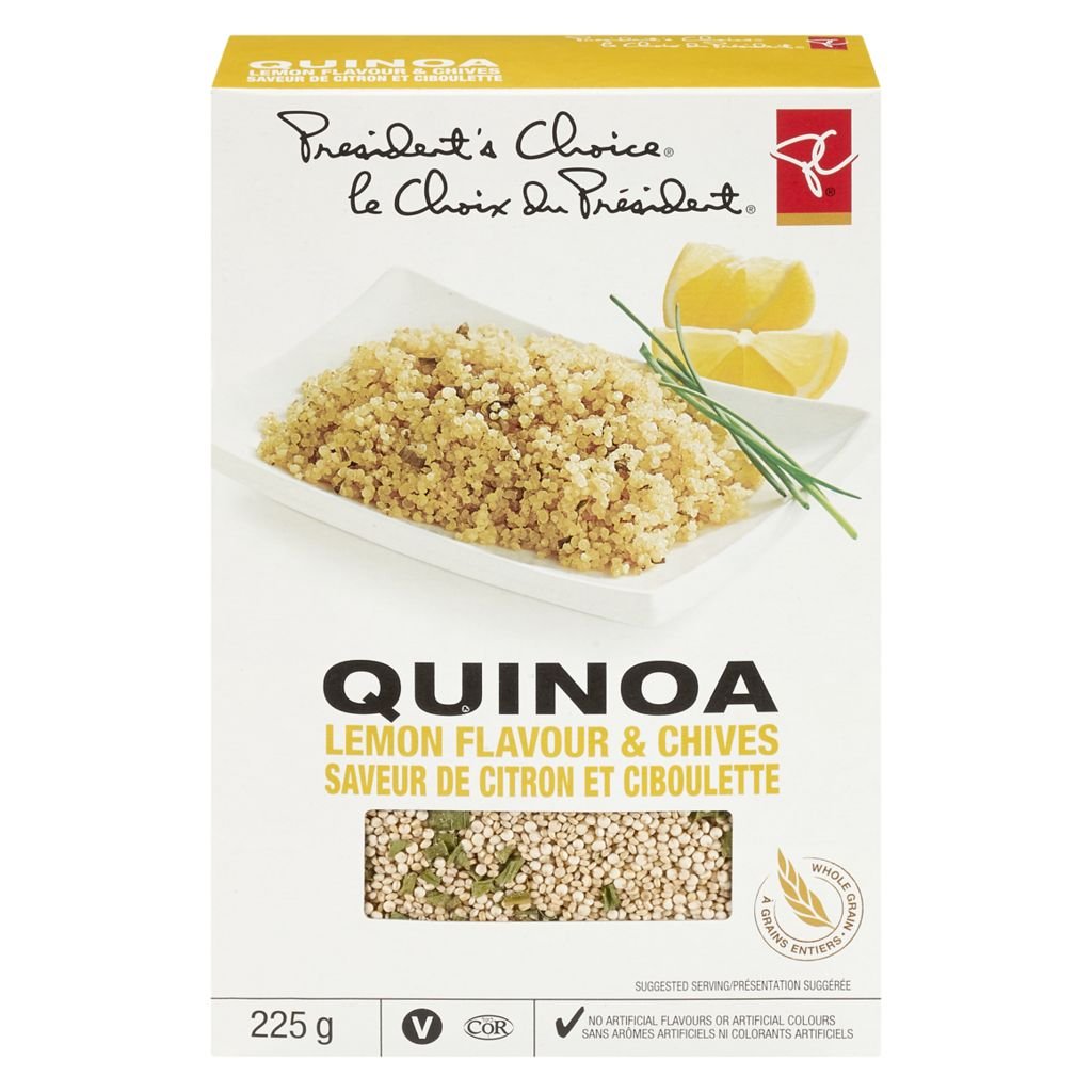 President Choice Lemon Flavour & Chives Quinoa, 225g X 2 From Canada
