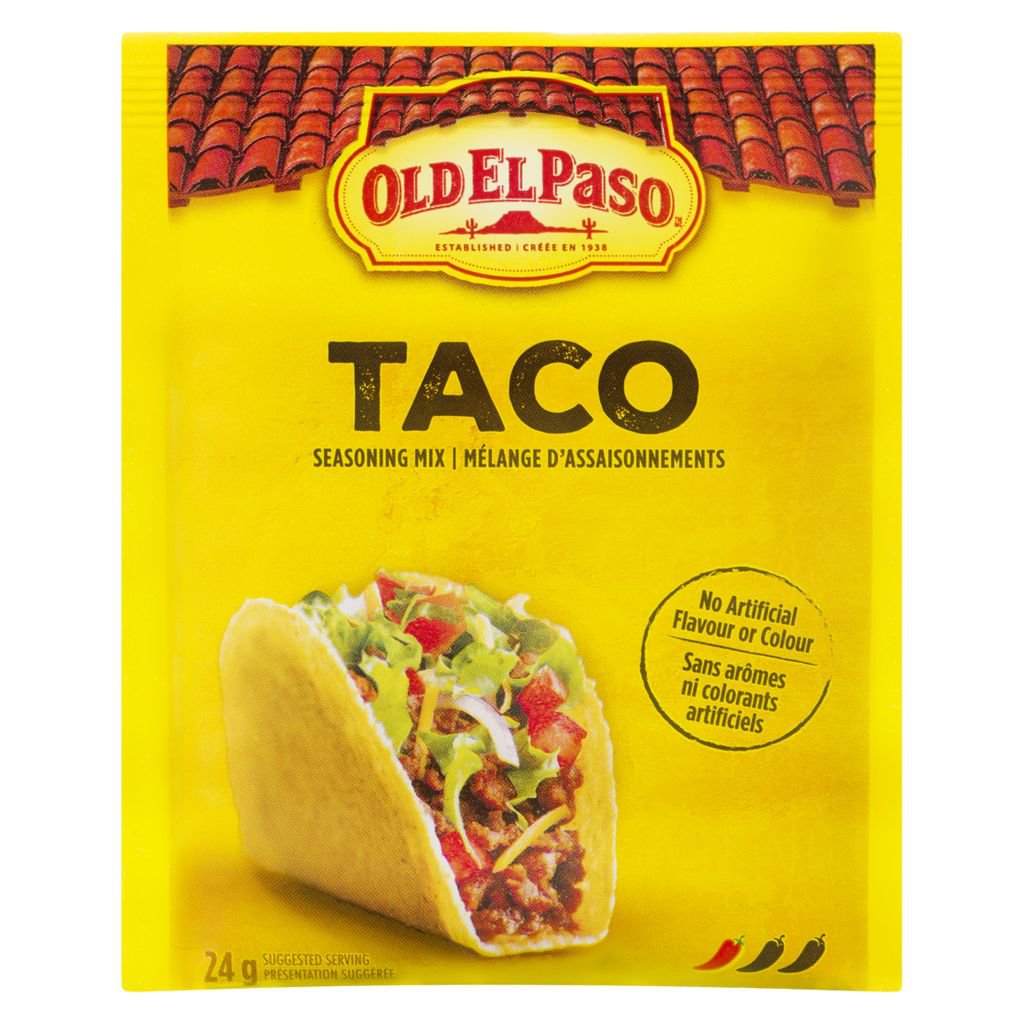 12 X OLD EL PASO Taco Seasoning 24 g From Canada