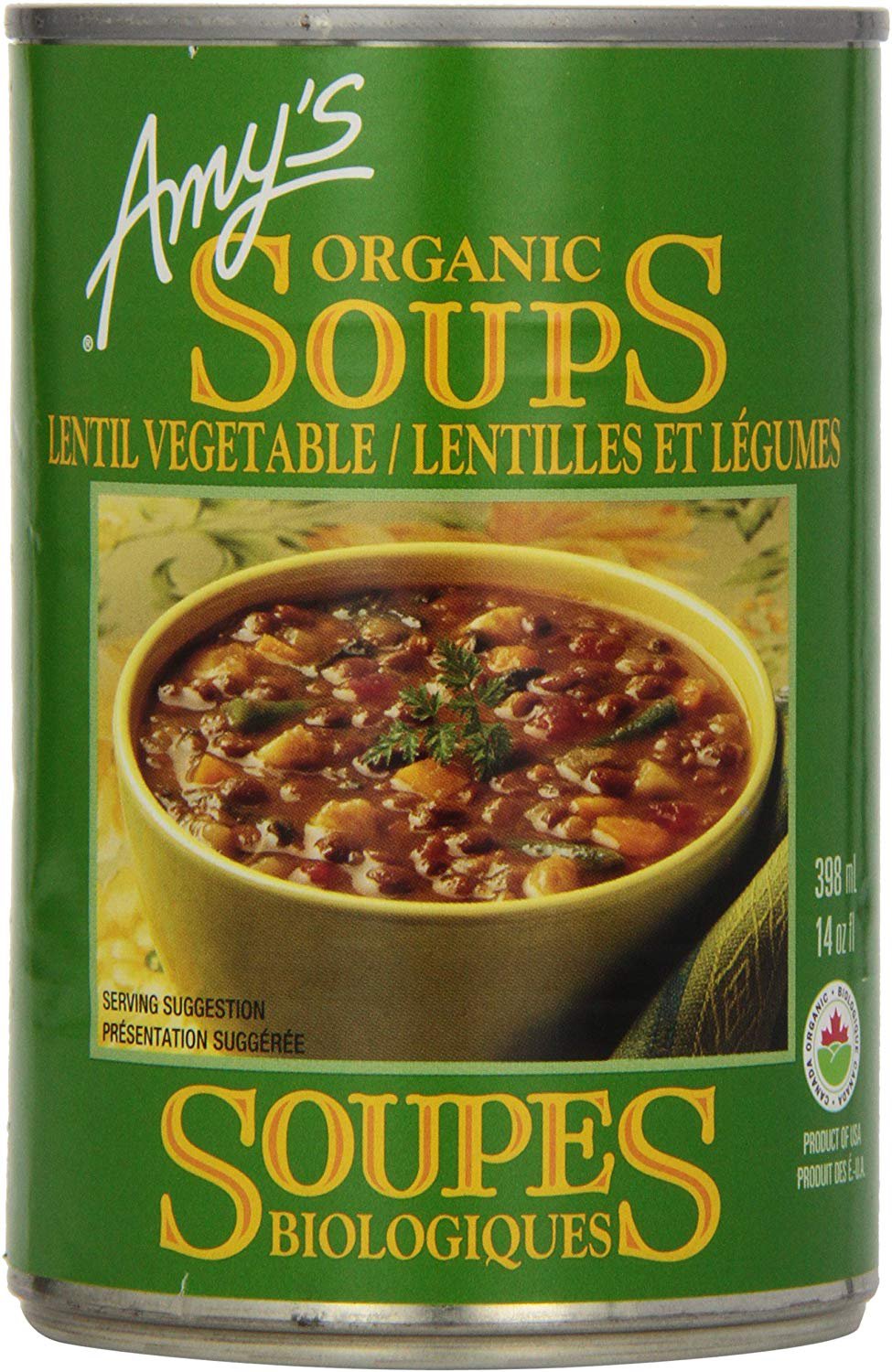 Amy's-ORGANIC SOUP - LENTIL VEGETABLE AMY'S / 398 ml Vegan soup, Pack ...