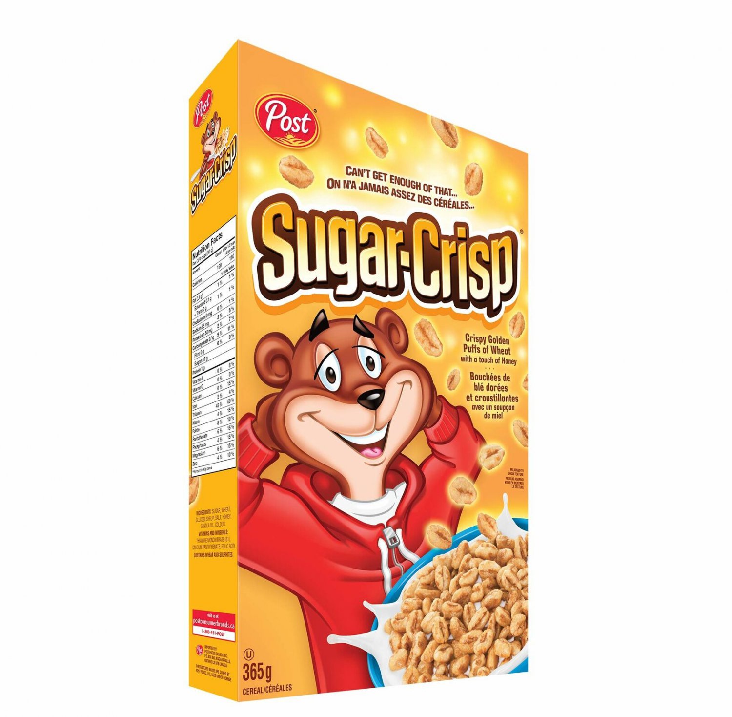 6x Boxes Post Sugar Crisp Cereal 365g/12.9oz Each From Canada from Canada