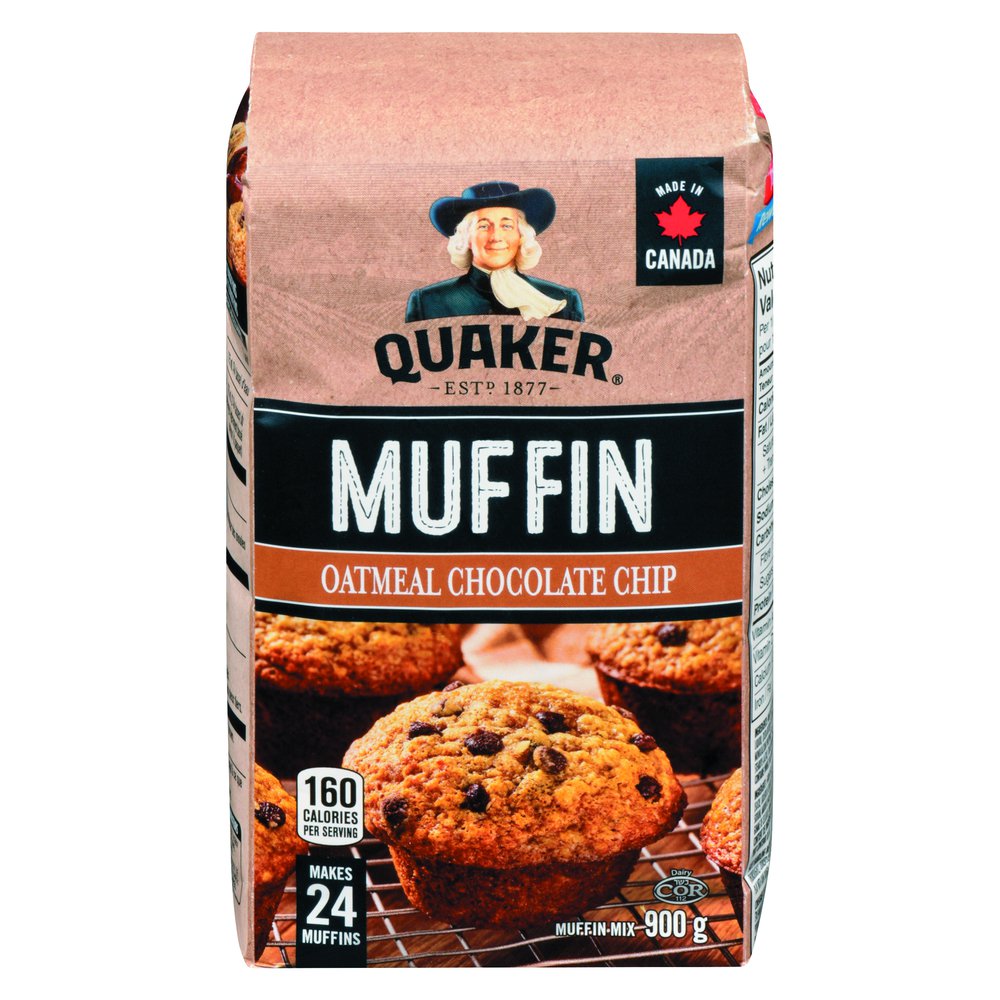 Quaker Oatmeal Chocolate Chip Muffin Mix 6 bags 900g each From Canada