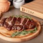 Maple Fine Hardwood, Round Steak Board with Juice Groove, Made in Canada,