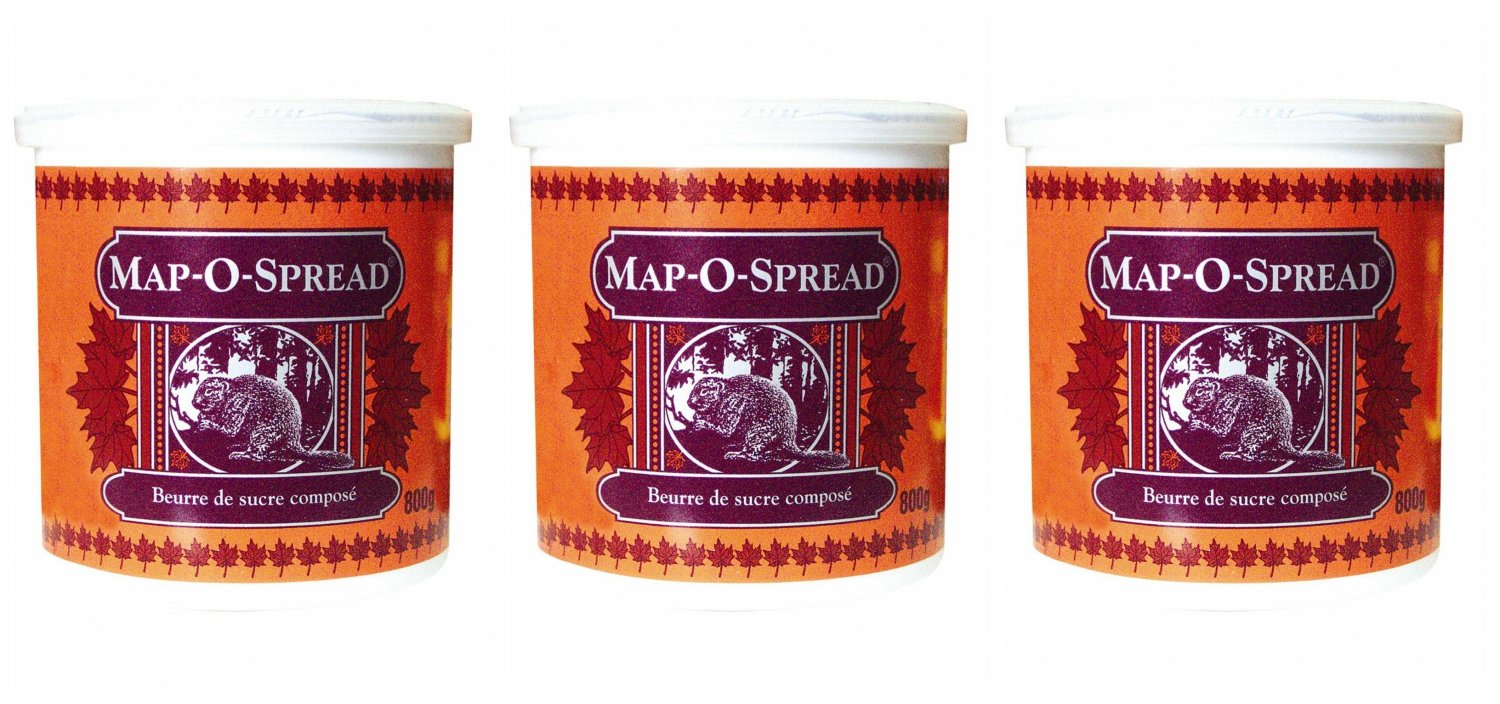 3 Map-O-Spread Sweet Composed Sugar Spread 700g Each, From Canada, Free Shipping