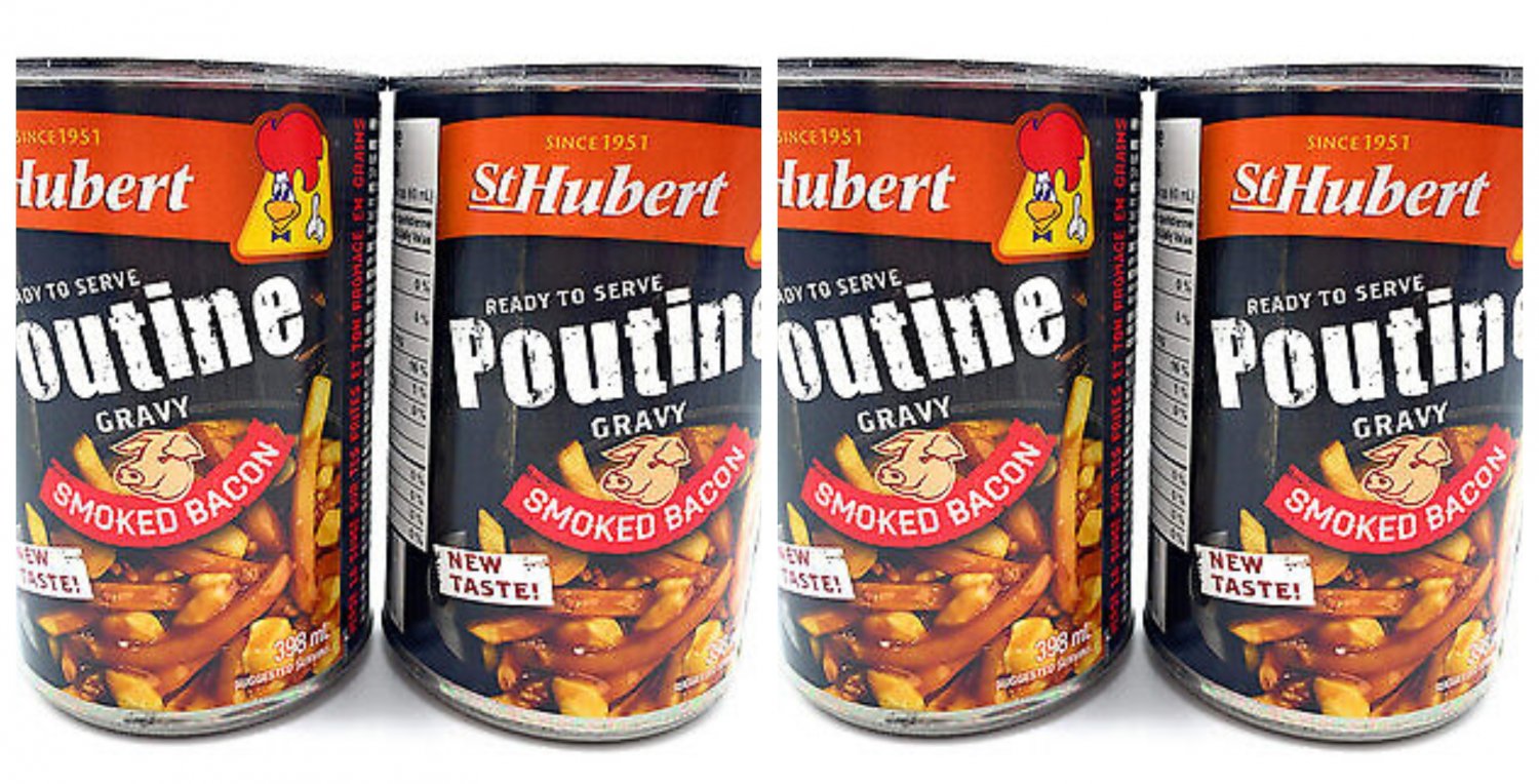 St Hubert Smoked Bacon Poutine Gravy, 398ml/13.5 fl. oz., Cans ( (Pack of 4) From Canada