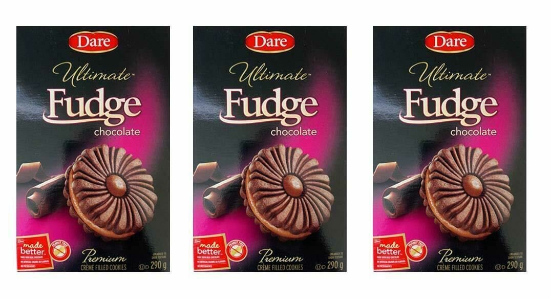Dare Ultimate Chocolate Fudge Cookies 290g /10.2oz each Boxes 3count