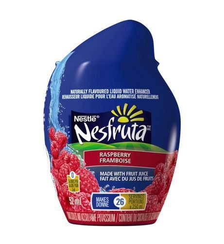 4x Nesfruta Raspberry, Liquid Water Enhancer, 52ml/1.8 fl.oz- From Canada