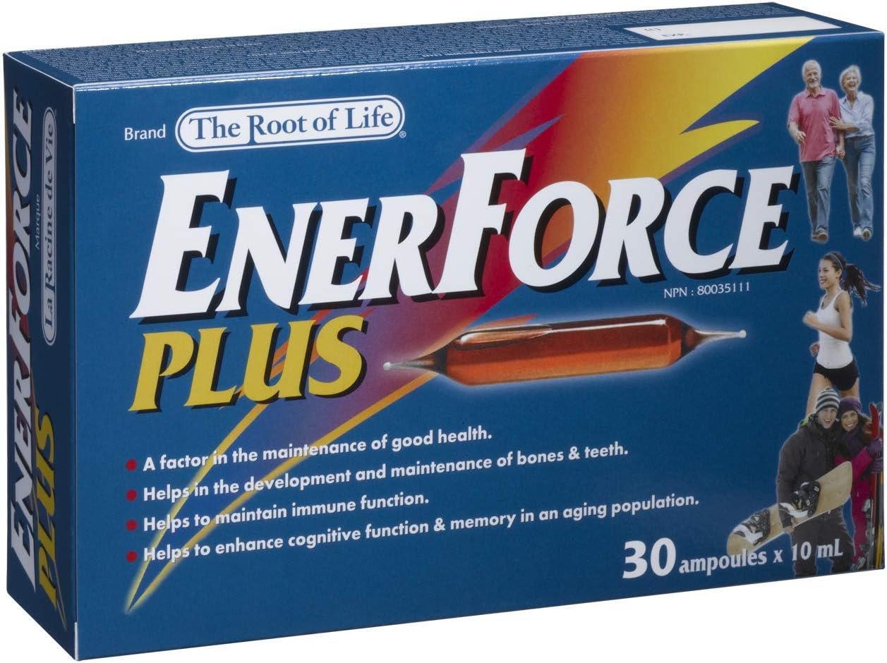 Enerforce Plus (30 Ampoules) 30 Count 30 x 10ml -By Roots of Life/ La Racine de Vie