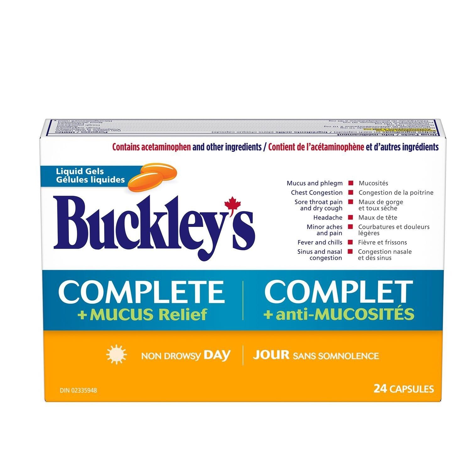 BUCKLEY'S COMPLETE + Mucus Relief Liquid Gels- Daytime 24/Count-