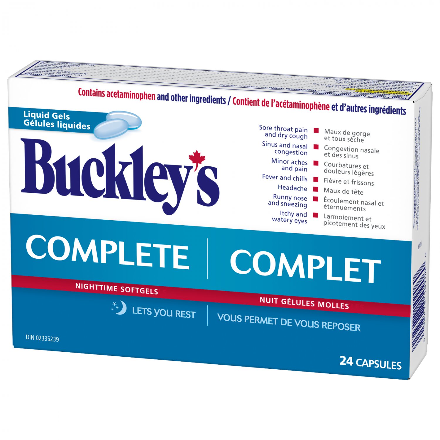 Buckley&acirc;��s Complete Liquid Gels 48 Count (Nighttime)- From  Canada