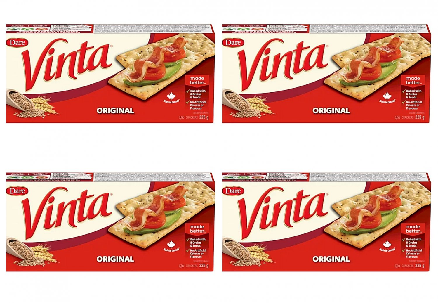 DARE , Vinta Roasted Red Pepper Crackers 225g Each x 4 boxes