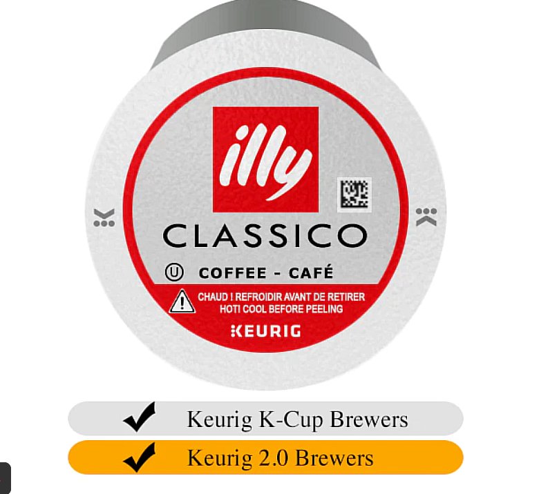 ILLY CLASSICO MEDIUM ROAST COFFEE K-CUP&Acirc;&reg; PODS (50)- From Canada