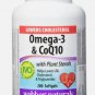 webber naturals Omega-3 & CoQ10 with Plant Sterols -- 1 x 200 Softgels From CanadaCanada