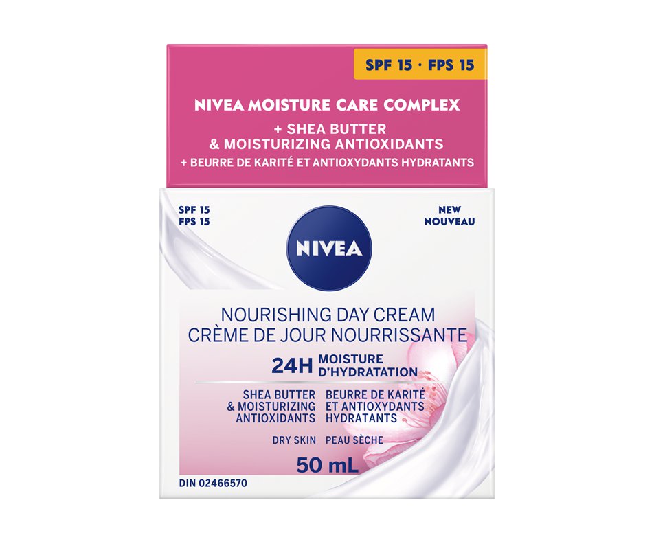 NIVEA Essentials 24H Moisture Boost + Nourish Day Cream SPF 15, Dry Skin, 50 ml from Canada