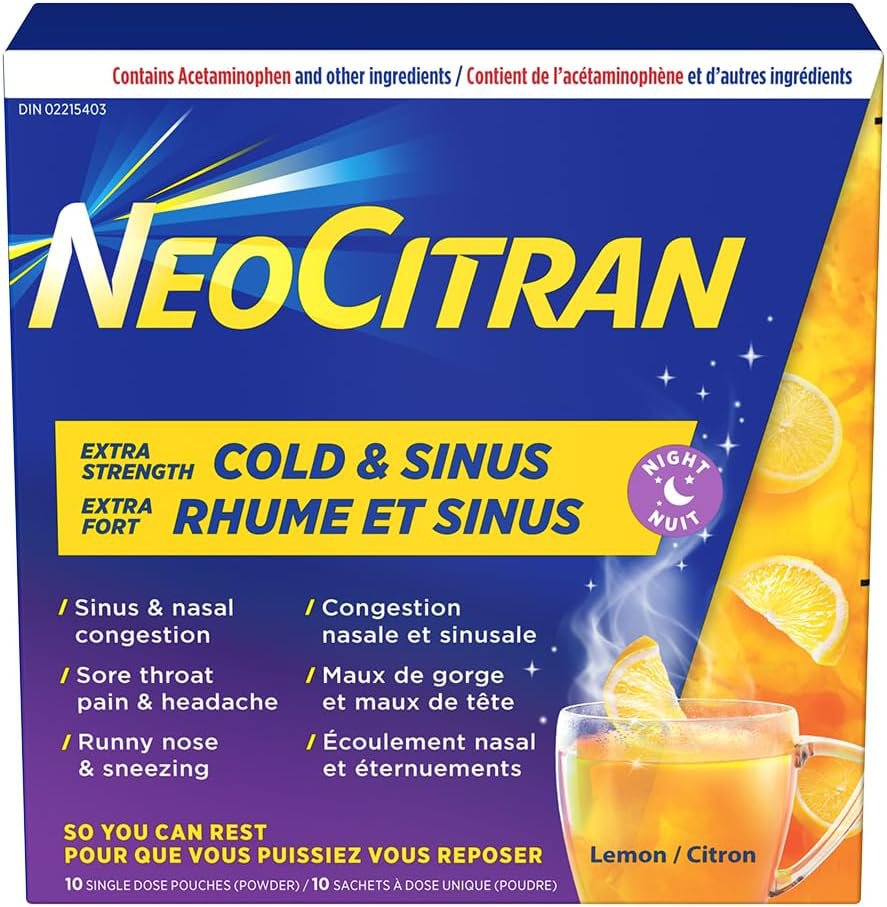 NEOCITRAN&Acirc;&reg; ES Cold & Sinus Night Lemon From Canada