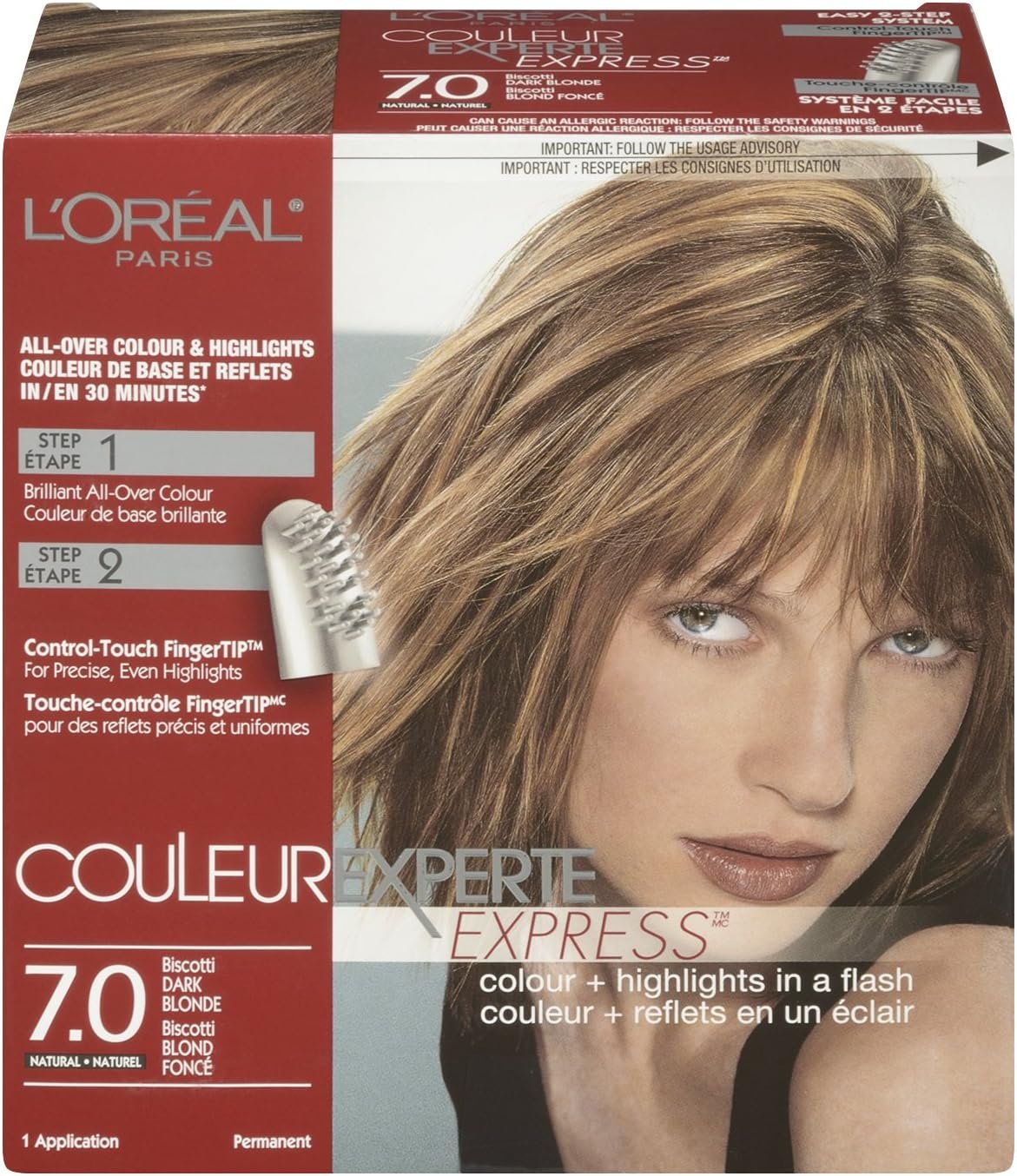 L'Oreal Paris Couleur Experte Express Haircolour, 7.0 Biscotti Dark Blonde Natural