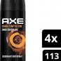 4Pack AXE Antiperspirant Body Spray Long lasting protection Dark Temptation 76g