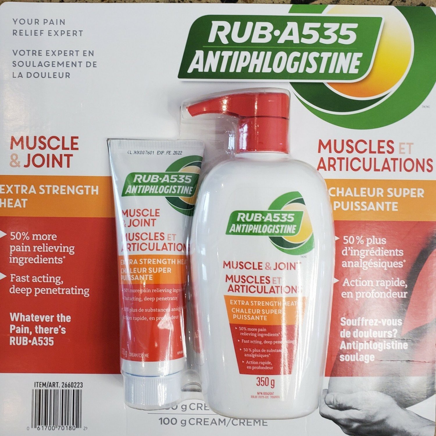 RUB A535 Extra Strength Heating Muscle & Joint Cream 350g + 100g BONUS Canada