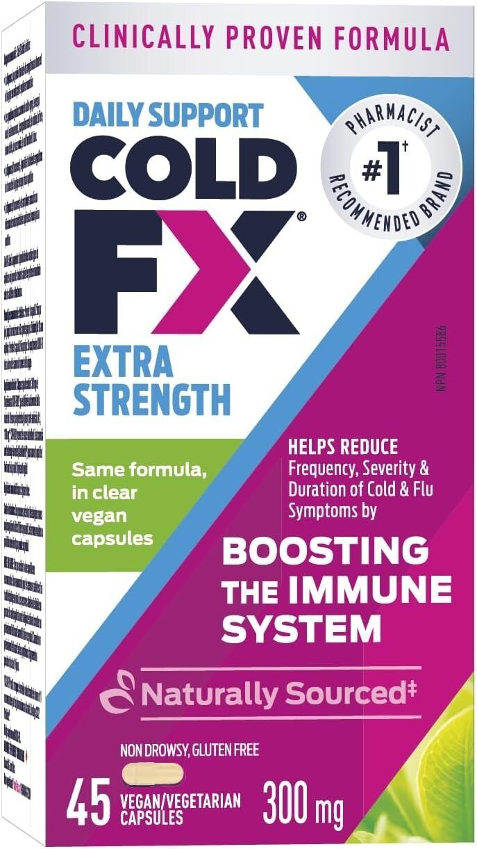 COLD-FX Extra Strength, Daiy Support, 45 Capsules 300mg with Ginseng Extract