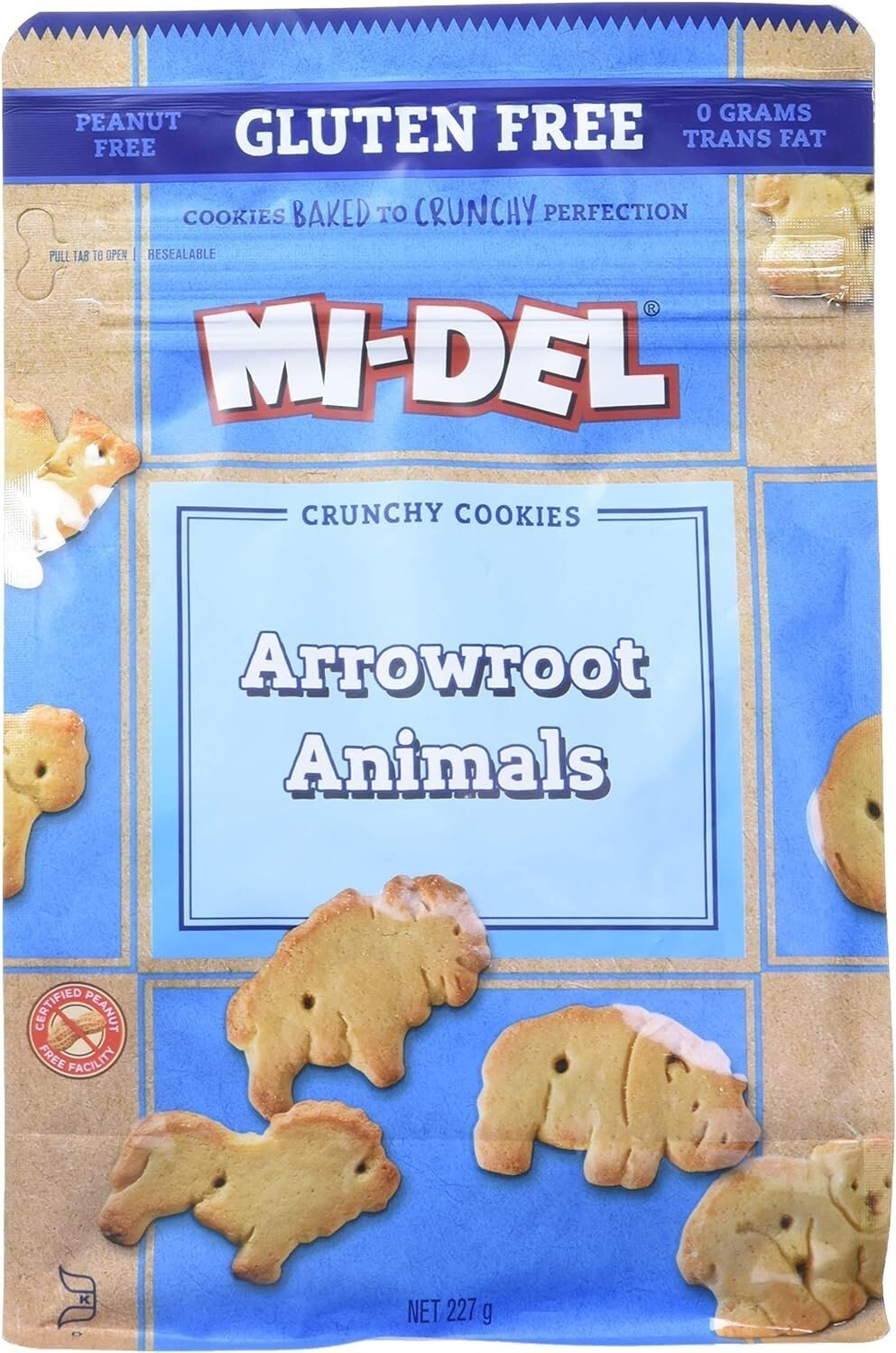 3 Boxes MI-DEL Arrowroot Gluten Free Animal CookieS 227g Each Canada - FRESH