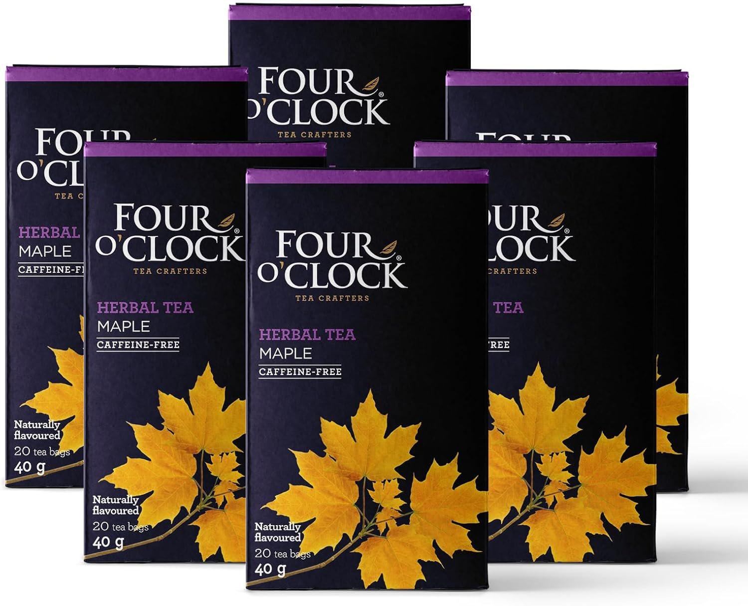Four O'Clock Herbal Tea Maple,  Pack of 6 x20 Teabags from Canada
