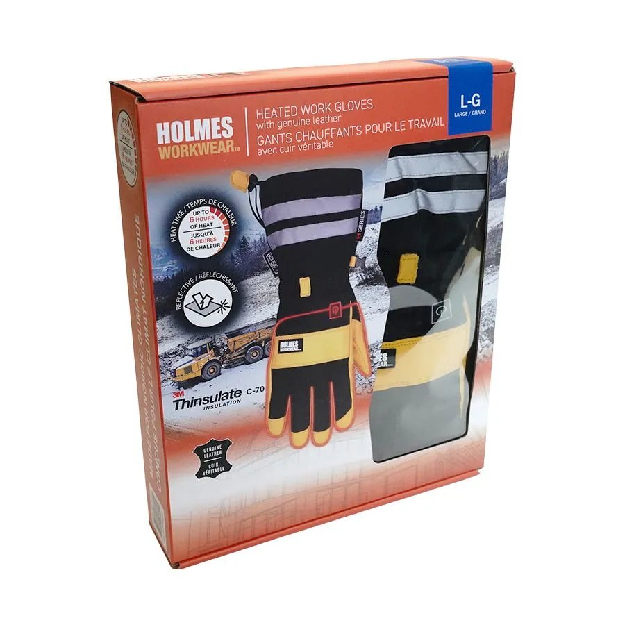 Holmes Goatskin Heated Work Gloves - Large or medium