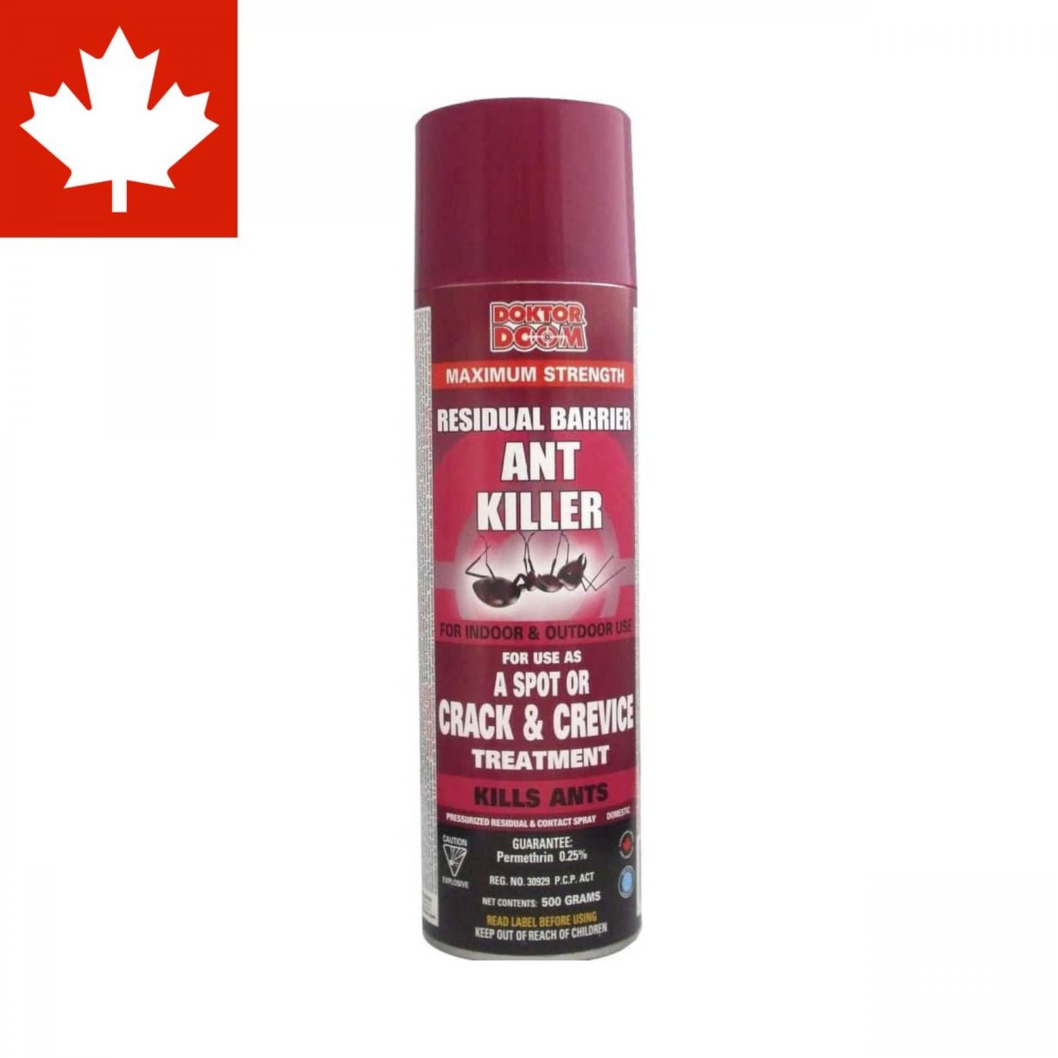 Doktor Doom Maximum Strength Indoor/Outdoor Residual Barrier Ant Killer, 500-g