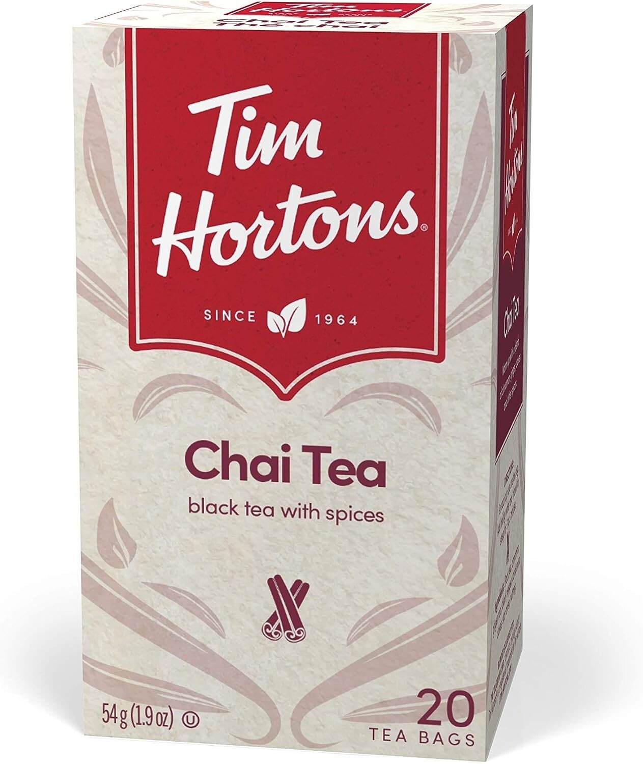 3 PACK Tim Hortons Chai Tea Bags, 20 Count. Imported from Canada