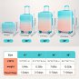 4pcs suitcase, hard-shell suitcase with spinner wheels, TSA lock, travel carry-on luggage - thr