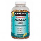Kirkland Signature Super Concentrate Omega-3 Fish Oil 1000mg,  300 Softgels