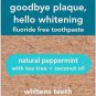 3 PACK Hello Goodbye Plaque Whitening Toothpaste – Fluoride-Free, Natural Whitening