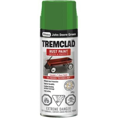 Rust Spray Paint - Gloss John Deere Green, 340 g By tremclad