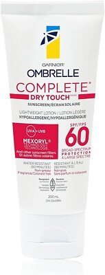 Garnier Ombrelle Sunscreen Complete SPF60 200ml DRY TOUCH Hypoallergenic LongExp