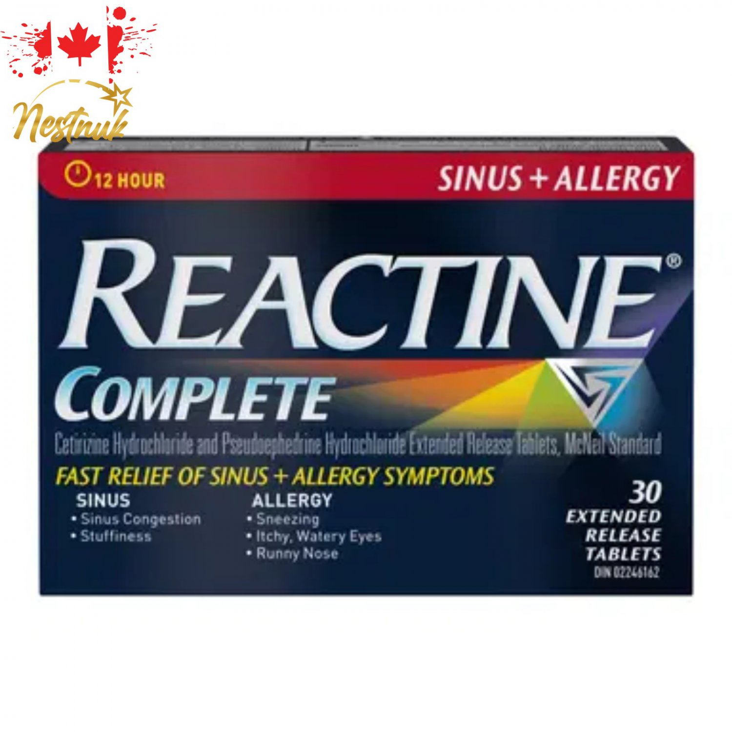 Reactine Complete Sinus + Allergy 30 Tablets &acirc;�� Fast Relief &acirc;�� Non-Drowsy Formula