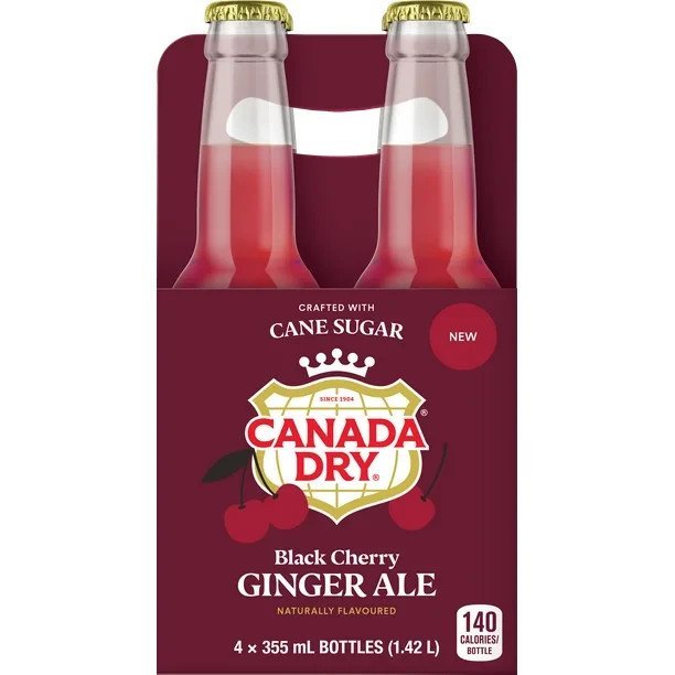 Canada Dry Black Cherry Ginger Ale, 4X355ml  - FREE SHIPPING