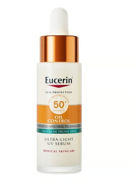 Eucerin Oil Control SPF50+ UV Serum Dry Touch Matte Sunscreen 50ml Acne Skin