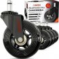 Office Chair Wheels Replacement Set 10mm Stem – Fits IKEA Chairs.