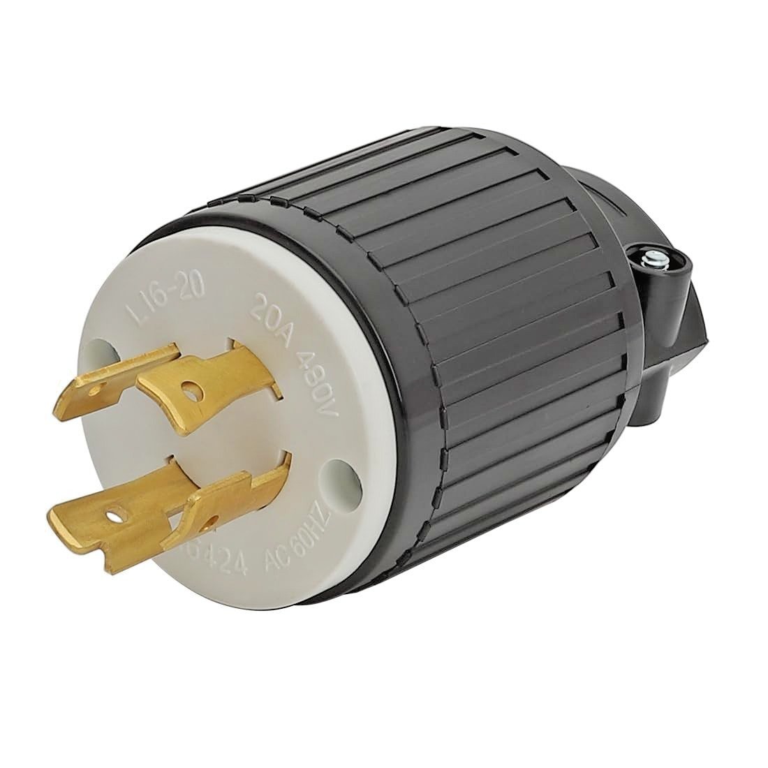 L16-20 Plug NEMA L16-20P Locking Plug 20A 480V Industrial Connector Free Shipp