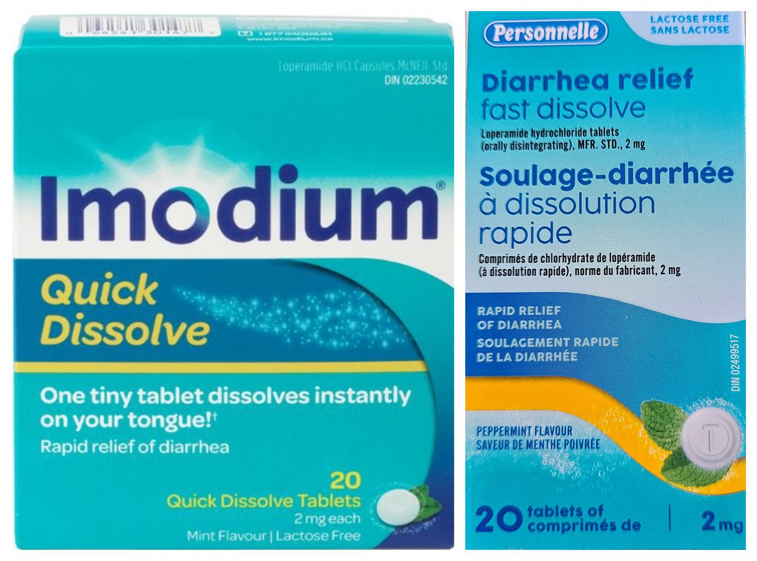 Imodium Quick Dissolve Mint Flavor 20 Tablets or Personnal House brand From canadaOther Product