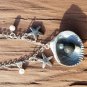 Shell aromatherapy lava rock necklace