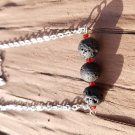 Lava rock aromatherapy necklace