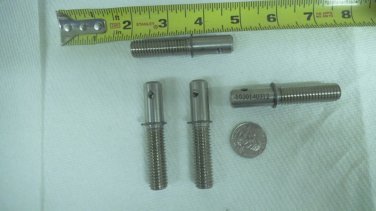 303 Stainless partially threaded stud 1/2-13 2A thread, 2-3/4 inch long, lot of 4 pieces