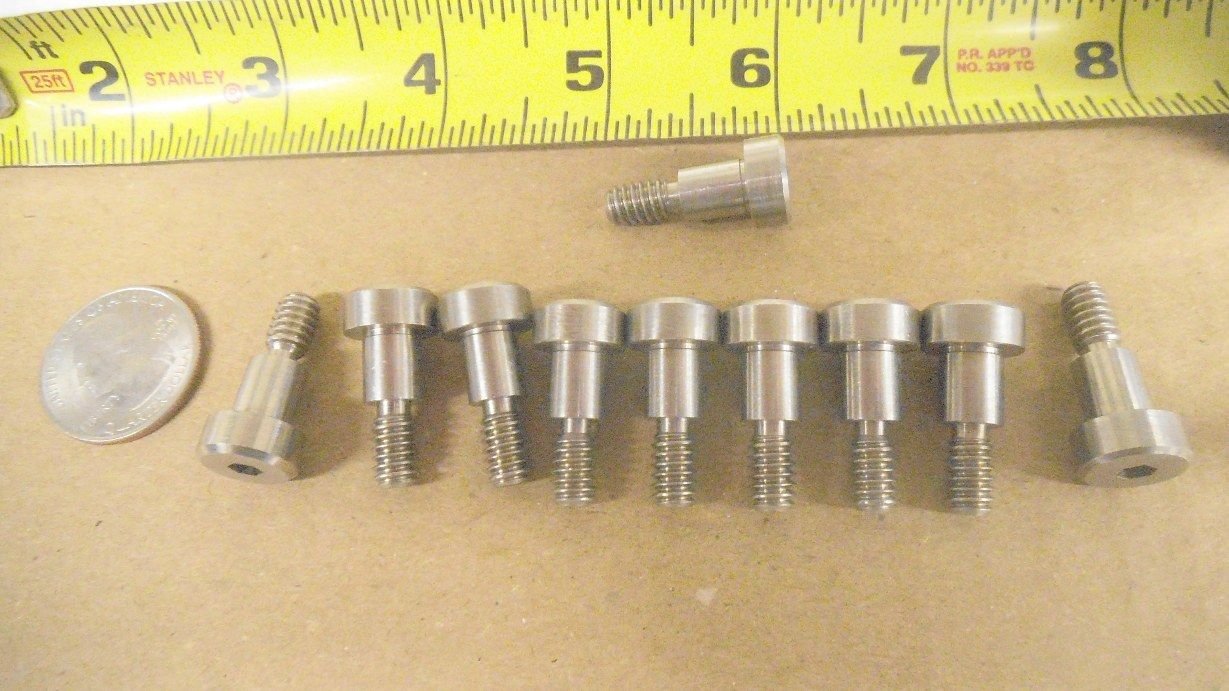 Stainless 1/420 Shoulder Screws, 3/8" L shoulder x 5/16" OD 1/2 OD