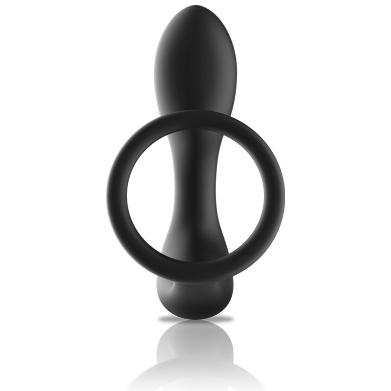 Black&silver - Anal Massager Remote Control Silicone Rechargeable Black