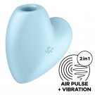 Satisfyer Cutie Heart Air Pulse Stimulator & Vibrator - Blue