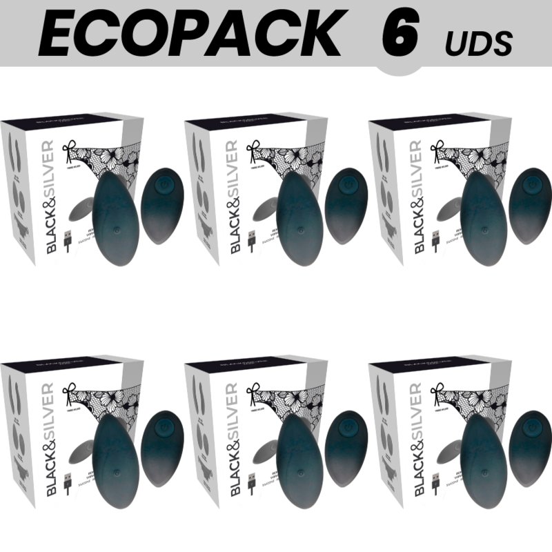 Ecopack 6 Units - Black&silver Zara Remote Control With Panty