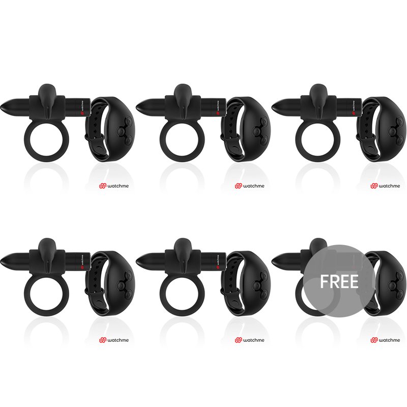 Black and Silver Burton Remote Control Cockring Watchme 5 + 1 Free