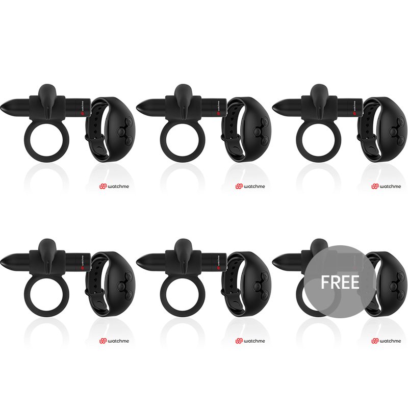 Black and Silver Burton Remote Control Cockring Watchme 5 + 1 Free
