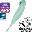 Satisfyer Twirling Pro+ Air Pulse Stimulator & Vibrator App - Green
