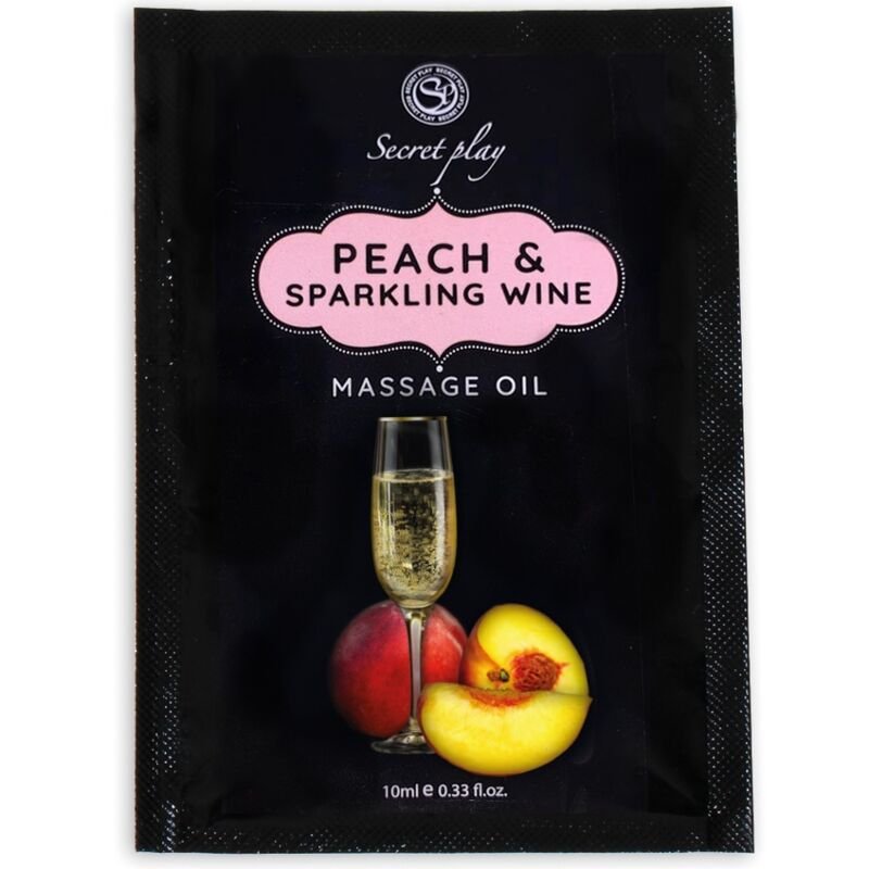 Secretplay Peach & Sparkling Wine Massage Oil Sachet 10 Ml